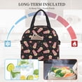 thumbnail image 4 of Balery Popcorn Bolsa de Almuerzo Impresa, Caja de Almuerzo Reutilizable, Bolsa Térmica Aislada para Almuerzo, Bolsa Antiderrames, 4 of 7