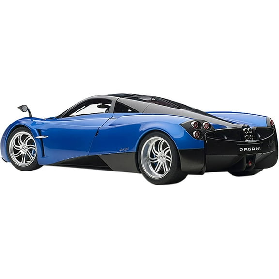 Pagani Huayra Metallic Blue with Black Top and Silver Wheels 1/12 Model Car by Autoart