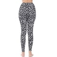 thumbnail image 3 of A2Y Women's Brushed Microfiber Leopard Print Wide Waistband Full Length Leggings Tan Grey XL, 3 of 3