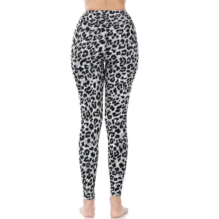 Microfiber Grey Leopard Leggings Microfiber Grey Leopard Leggings