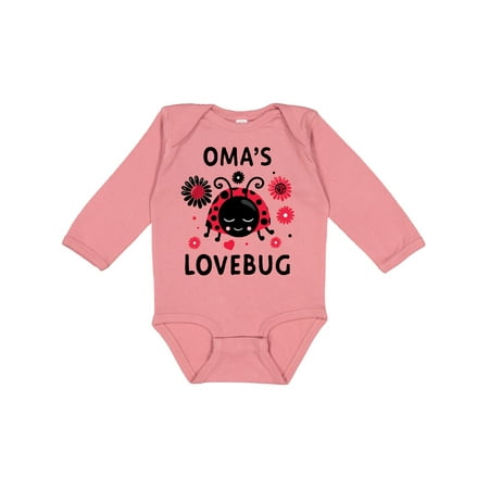 

Inktastic Valentine s Day Oma s Lovebug Gift Baby Boy or Baby Girl Long Sleeve Bodysuit