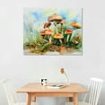 thumbnail image 2 of ONETECH Plant mushroom canvas wall art Interesting mushroom picture Vintage mushroom poster Abstract painting artwork Modern living room Bedroom Bathroom Kitchen decor, 2 of 6