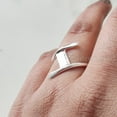 thumbnail image 2 of Silver Cross Band Ring, Meditation Ring, 925 Sterling Silver Ring, Plain Ring, Art Fidget Ring, Handmade Jewelry, Christmas Unisex, Womans Band Ring, Anxiety Ring, Personalized Ring, 2 of 7