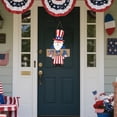 thumbnail image 4 of Orangide 4th of July Wooden Door Hanger - Patriotic USA Themed Front Door Sign, Independence Day Wall Decor for Home Porch, Spring Summer, 4 of 6
