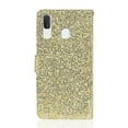 thumbnail image 2 of Allytech Samsung Galaxy A40 Case for Girls, Glitter Bling Design PU Leather Folding Stand Shockproof Hand Strap Magnetic Credit Cards Slots Wallet Case Flip Cover for Samsung Galaxy A40, Gold, 2 of 9