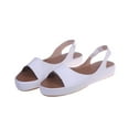 thumbnail image 6 of AXXD Women White Sandals Summer Ladies Sandals Casual Footwear Solid Color Fish Mouth Thick Bottomed Sandals, 6 of 6