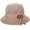 Coffe, variant on Kukuzhu Women's Lady's Summer Hollow Out Fisherman Hat Bucket Hat Sun Hat Travelling Hat with Buttons Bow Decor