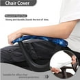thumbnail image 4 of SCRAWLGOD Splash Black Blue Set of 4 Office Chair Cover with Armrest Protector Stretchable High Back Chair Covers Easy to Install Anti-Dust Boss Chair Slipcover, 4 of 7