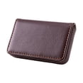 thumbnail image 1 of Genuine Leather Business Card Holder Case, Professional Desktop & Pocket Card Box, Slim Multi-Card Organizer for Men & Women, 1 of 8