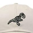 thumbnail image 2 of Dalix Fossil Embroidered Dinosaur T Rex Cotton Dad Hat Baseball Cap Adjustable Mens in Beige, 2 of 5
