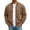 Coffee, variant on Bomber Jacket Men Fleece Zip up Faux Suede Jackets Loose Fit Comfort Soft Fall Winter Clothes with Pockets 2XL