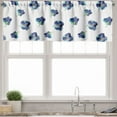 thumbnail image 3 of Ambesonne Floral Valance & Curtain, Watercolor Violet Blooms, 55"x45", Turquoise Navy Blue, 3 of 7
