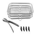 thumbnail image 4 of 3Layer Stackable Rack Set Stainless Steel Mesh Basket for Air Fryer Steamer Oven, 4 of 10