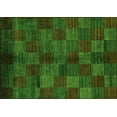 thumbnail image 1 of Ahgly Company Indoor Rectangle Checkered Green Modern Area Rugs, 2' x 5', 1 of 4