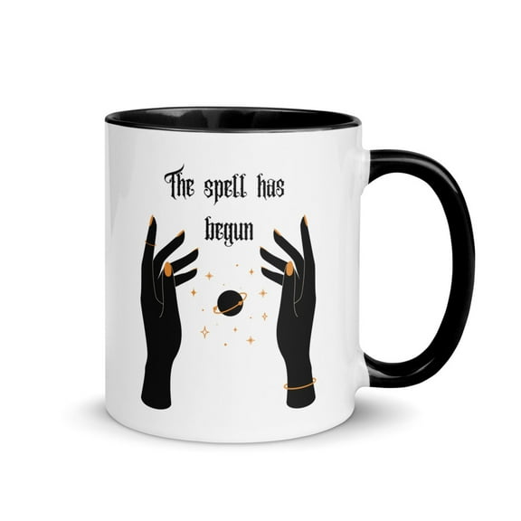 Halloween Mug with Color Inside (Black, 11 oz)