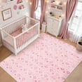 thumbnail image 6 of Bleum Cade Rugs for Living Room 8'x10' Pink Washable Rugs for Bedroom, Printed Romantic Hearts Low Pile Carpet, Ultra Soft Non Slip Durable Large Area Rugs for Mother's Day Gift, 6 of 7