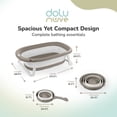 thumbnail image 3 of Dolu Nuve 3-Piece Foldable Baby Bath Set, Infant Tub with Bucket and Rinse Cup, Grey, 3 of 5