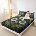 thumbnail image 4 of Homewish Rustic Flower Floral Bed Sheets,Country Plant King Sheets,Green Blue Sheet Set For Teens,Luxury Bedroom Decor,4pcs, 4 of 7