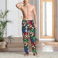 thumbnail image 6 of Lsque Mario Print Men's Pajama Pants, Lounge Pant - Comfortable Home Wear,Elastic Waistband, Stylish Design-XX-Large, 6 of 9
