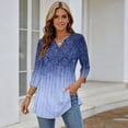 thumbnail image 4 of Womens T Shirts 3/4 Length Sleeve Womens Tops Dressy Casual V Neck Tunic Tops, 4 of 7