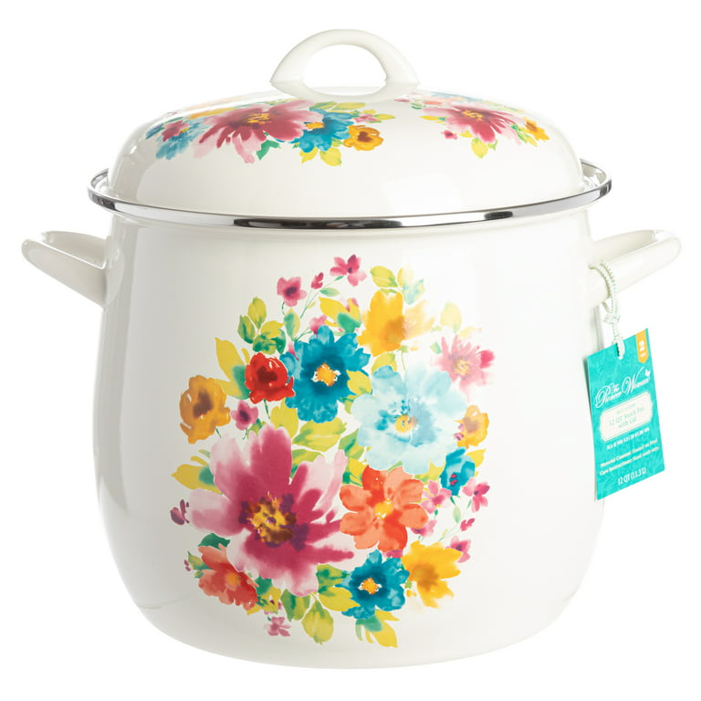 The Pioneer Woman Classic Ceramic Breezy Blossom Cookware Set, 12 Piece Set, Size: 12pc, Multicolor