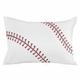 thumbnail image 2 of Baseball King Size Pillow Cover, Pillowcase Protectors with Zipper, Breathable Decorative Throw Pillow Case Cover, Modern Minimalist Red Lines Pillow Shams for Couch Sofa 20x36Inch, 2 of 8