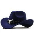 thumbnail image 6 of WEISIPU Womens Mens Hat Cowgirl Cowboy Wild West Hats Western Headwear Wide Brim Cap, 6 of 8