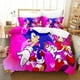 thumbnail image 5 of Juegos de cama tamaño king de Sonic The Hedgehog, funda de edredón con estampado 3D de dibujos animados de anime y funda de almohada, funda de edredón para dormitorio, juego de cama, 5 of 5