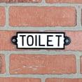 thumbnail image 2 of Toilet Door Sign Black White Metal Business Bar Restaurant Restroom Wall Plaque Farmhouse Bathroom Decor, 2 of 4