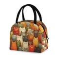 thumbnail image 6 of 7L Volume Handheld Insulated Reusable Meal Tote Lunch Bags A Large Group Of Cats, 6 of 6