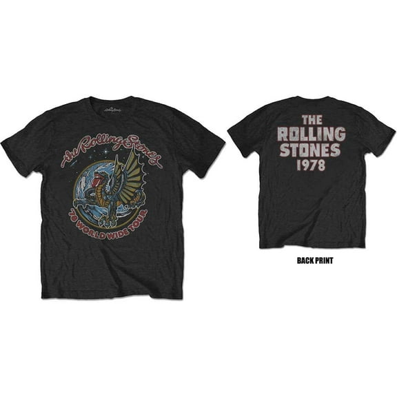 The Rolling Stones Unisex T-Shirt Dragon '78 (Back Print) (Small)