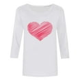 thumbnail image 4 of ABATAB Plus Size Valentines Day Shirts for Women Fashion Love Heart Tops Casual Valentine Pullover Long Sleeve Crewneck Clothes, 4 of 5