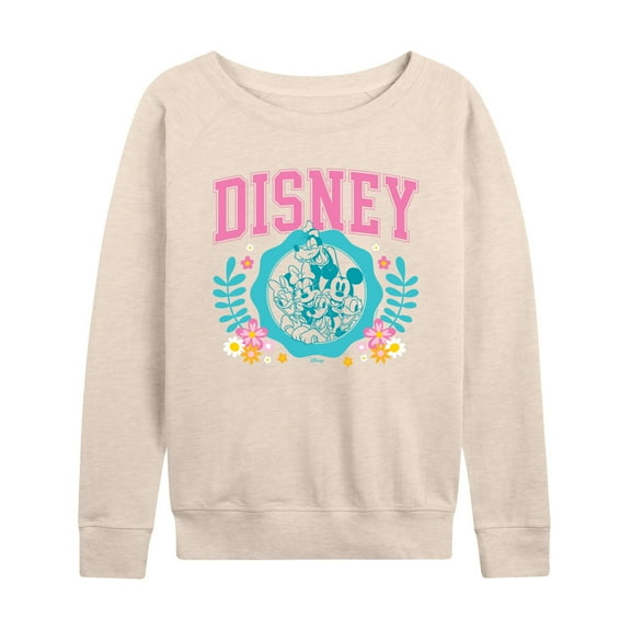 Disney - Spring Disney Mickey and Friends - Women's French Terry Pullover Long Sleeve Shirt