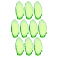 thumbnail image 2 of 10pcs cortes de pepino artificial modelos de pepino simulados exhibe accesorios de exhibición, 2 of 5