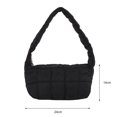 thumbnail image 3 of Bolso bandolera de nailon para mujer, diseño con espacio, bandolera acolchada, de color liso, 3 of 5