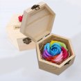 thumbnail image 6 of Rainbow Rose Flower Bath Soap With Wood Box, Rose Soap in Gift Box,DIY Storage Chest for Anniversary/Birthday/Wedding/Valentine’s Day/Mother’s Day/Pride - Light green, 6 of 6