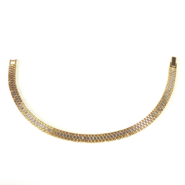 14k Yellow Gold Rolex Link Mens Bracelet 8.5