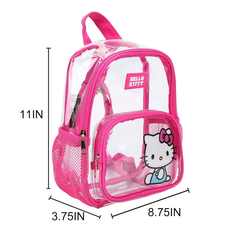 Hello Kitty Sitting Character Adult 11" Clear Mini Backpack Hello Kitty Sitting Character Adult 11" Clear Mini Backpack