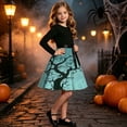 thumbnail image 6 of Piuwrlz Girls Halloween Party Dresses Kids Girl Cos Perform Dress Green Size 11 Years, 6 of 9