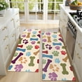 thumbnail image 4 of Kitchen Rugs Sets Of 2,Paw Prints and Bones Anti Fatigue Kitchen Mat Rugs Non Slip Washable,Decorative Kitchen Floor Mats for Kitchen,Sink,Laundry,17"X47", 4 of 5
