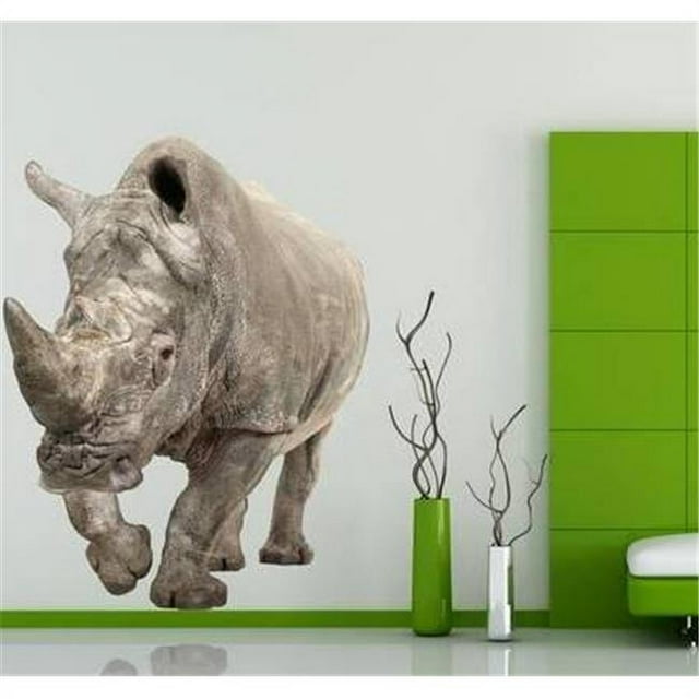 Advanced Graphics WJ1240 24 x 36 in. White Rhinoceros Wall Decal