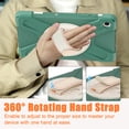 thumbnail image 6 of Dteck Case for Samsung Galaxy Tab A9 Plus 11 inch (SM-X210/X215/X216/X218),Heavy Duty Armor Shockproof Kids Case with Rotating Stand & Hand/Shoulder Strap for Galaxy Tab A9+ 2023,Emeraldgreen, 6 of 9