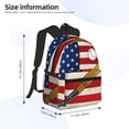 thumbnail image 2 of Fotbe American Flag And Baseball Mochila Ligera Casual para Laptop para Hombres y Mujeres, Mochila Impermeable de Uso Diario, Mochila para Universidad, 2 of 6