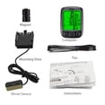 thumbnail image 4 of Waterproof Tachometer Multi-Function Back Light Bike Speedometer Display Odometer - English Edition (Black), 4 of 6