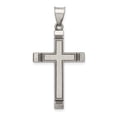 thumbnail image 4 of 925 Sterling Silver Antiqued, Polished and Brushed Latin Cross Shaped Pendant, 4 of 5