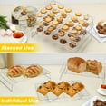 thumbnail image 4 of Mirdinner 3P Tier Cooling Rack for Baking, 10"×16" Stackable Stainless Steel Baking Rack, Oven Safe Roasting Rack & Wire Rack & Cookie Cooling Rack for Cooking, Roasting, Grilling, 4 of 6