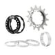 thumbnail image 1 of Kit de conversión de piñón fijo con adaptador de piñón de inercia de 14 dientes y una sola velocidad para bicicleta plata, 1 of 9