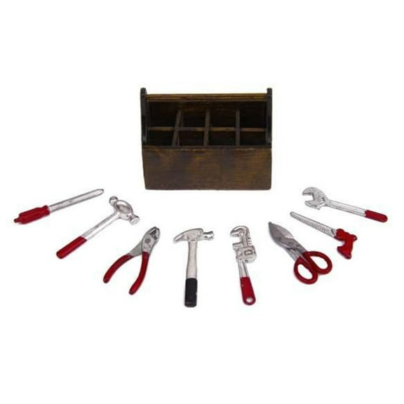 Mini Tool Box Miniature Case Tiny House Decor Chest Furniture Repair Tools Wood Child