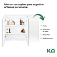 thumbnail image 4 of Botiquin Con Espejo Para Baño Organizador 3 Puertas Gabinete blanco, 4 of 4