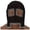 Black/Silver, variant on Armory Replicas Black Chainmail Butted Face Coif Mask - Full Face Coverage, 8/16 Ring Size, Approx. 1.4 kg, Silver Colored Ring Chainmail